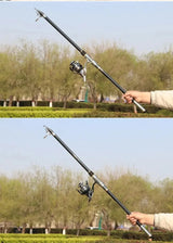 Telescopic Fishing Rod – 3.9m/4.2m/5.0m Carbon Surfcasting Rod, Travel Spinning & Baitcasting Rod with 20–250g Power Casting