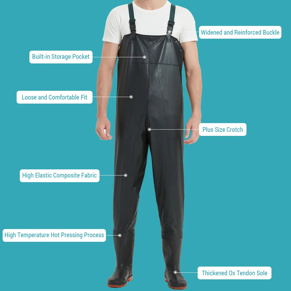 PVC Anti-Slip Chest Waders