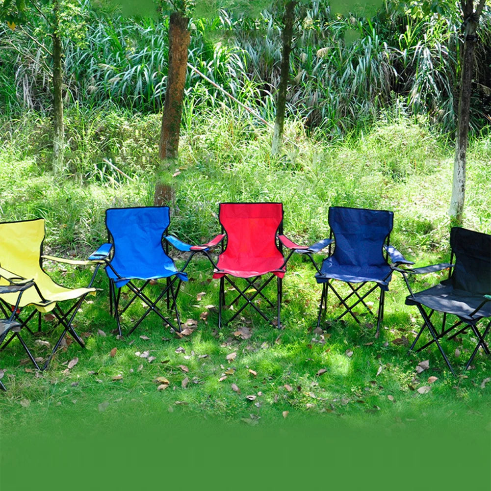 Foldable Camping Chair – Portable Outdoor Seat with Bottle Holder