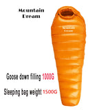 Winter Goose Down Mummy Sleeping Bag – Adult 3-Season Warmth