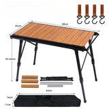 MOUNTAINHIKER Folding Camping IGT Table – Lightweight Wood Outdoor BBQ & Picnic Table