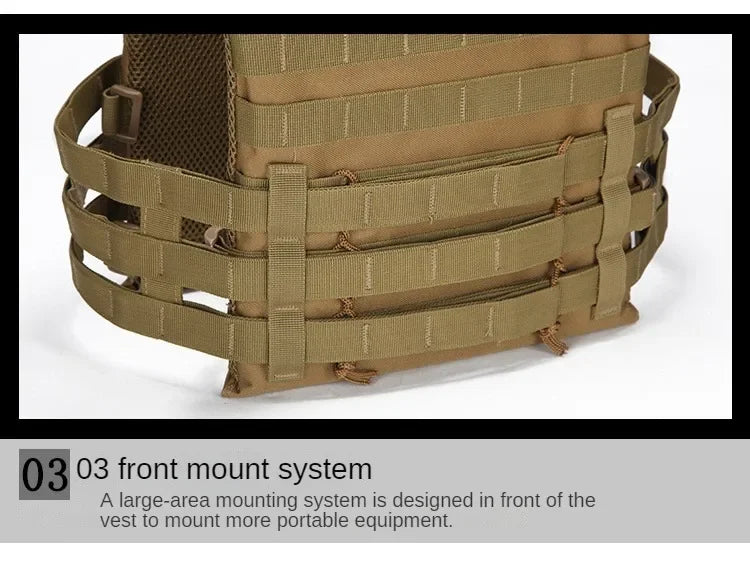 Nylon Tactical Vest – Body Armor Plate Carrier with MOLLE System for Airsoft