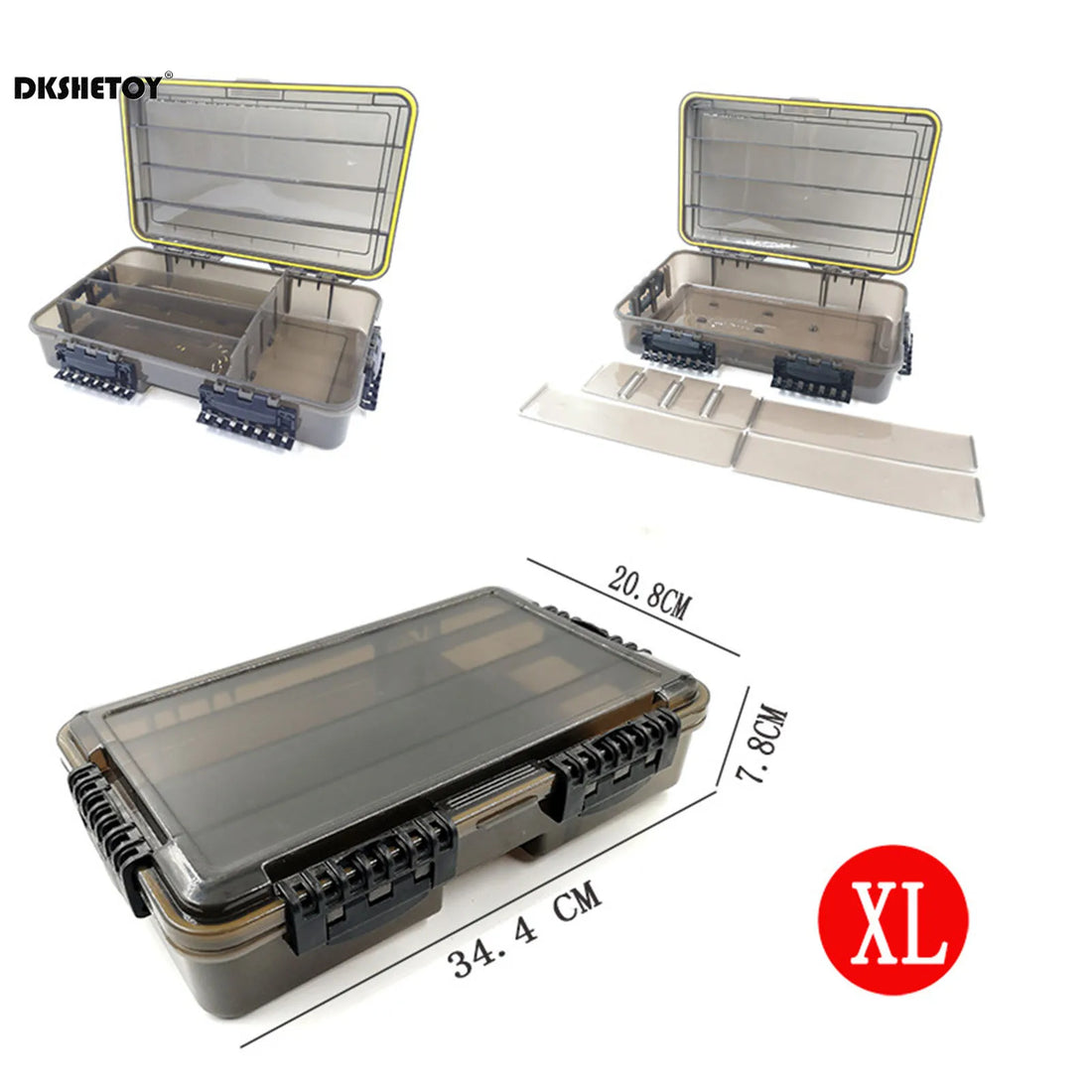 Fishing Tackle Box Organizer – Waterproof Lure Box with Removable Dividers for Hooks, Lines & Small Fishing Accessories