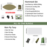Portable Camping Hammock with Mosquito Net & Rain Shelter