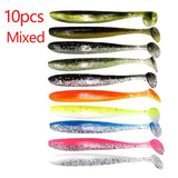 10pcs T-Tail Worm Soft Lures