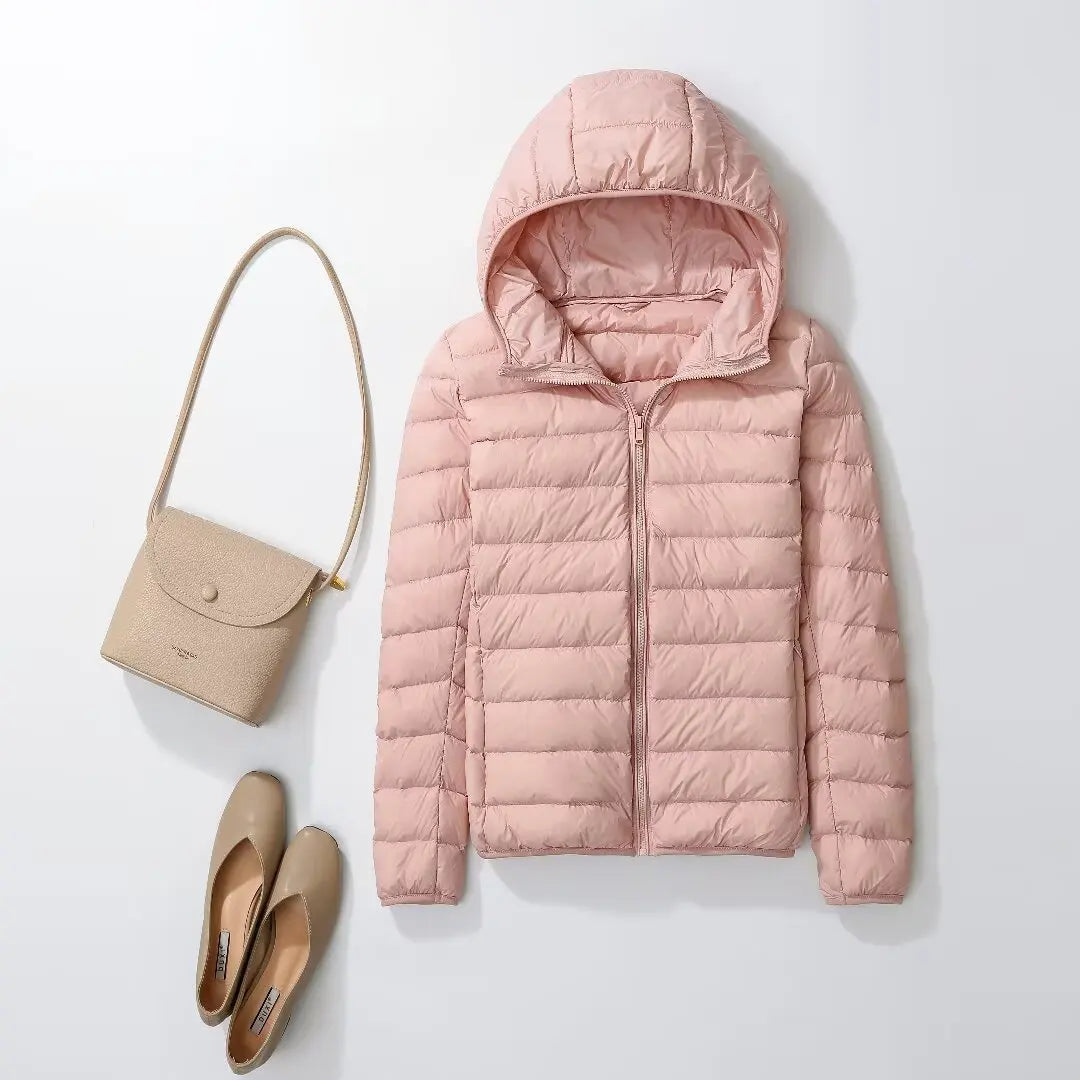 Women’s Ultra-Light Packable Puffer Jacket with Hood – Regular and Plus Size up to 3X