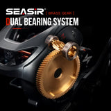 SEASIR Cast X2 Baitcasting Reel – 7.3:1 Gear Ratio, Hybrid Ceramic Bearings, Carbon Fiber Washer, Dual Bearing System & N52 Brake