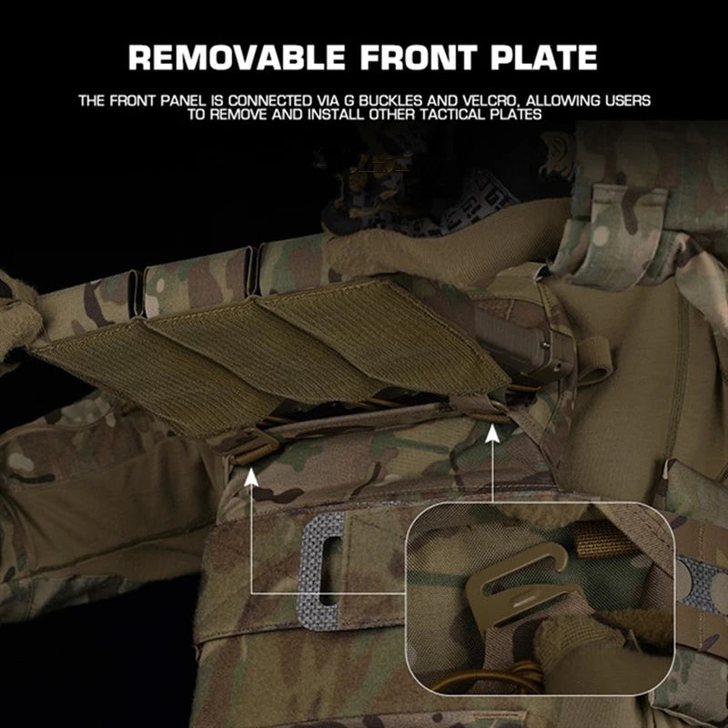 Ferro V5 FCPC Plate Carrier – Modular MOLLE Hunting Vest with Triple Magazine Pouch