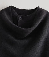 MUJER Women's Plush Padded Winter Coat – Asymmetric Scarf Parka