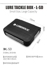 LUREHOLIC Fishing Tackle Box – Waterproof Organizer for Lures, Hooks, Jig Heads, Swivels, Snaps & Fishing Accessories Storage