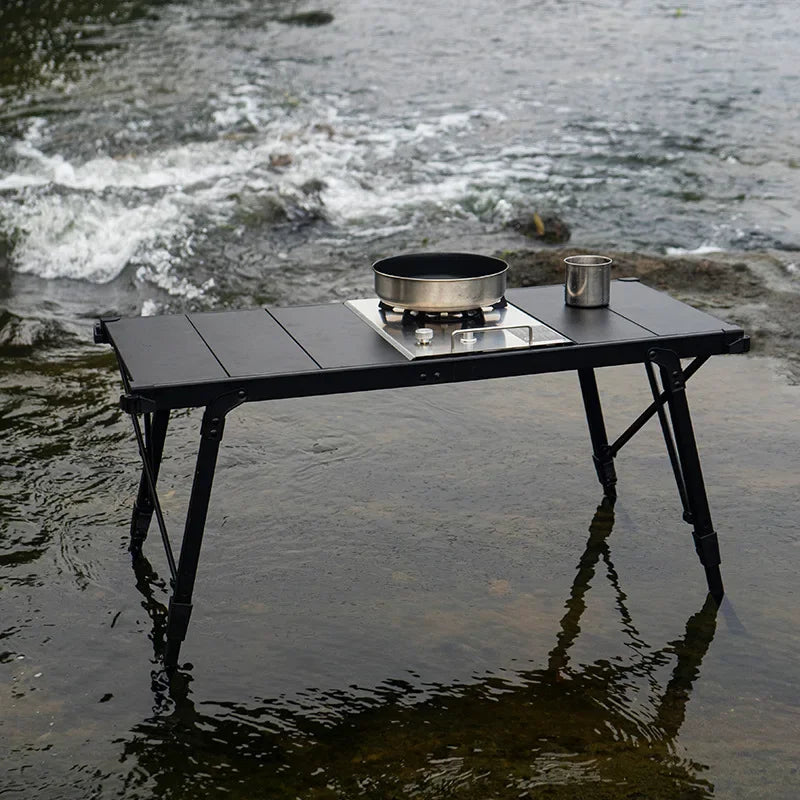 MOUNTAINHIKER Folding Camping IGT Table – Lightweight Wood Outdoor BBQ & Picnic Table