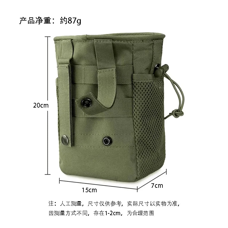 MOLLE Dump Pouch – Adjustable Hunting Ammo & Magazine Recovery Bag