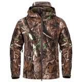Men’s Camouflage Soft Shell Tactical Jacket – Waterproof Fleece Hunting Coat