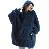 Women’s Winter Fleece Hoodie – Thick Warm Long Pullover with Pockets