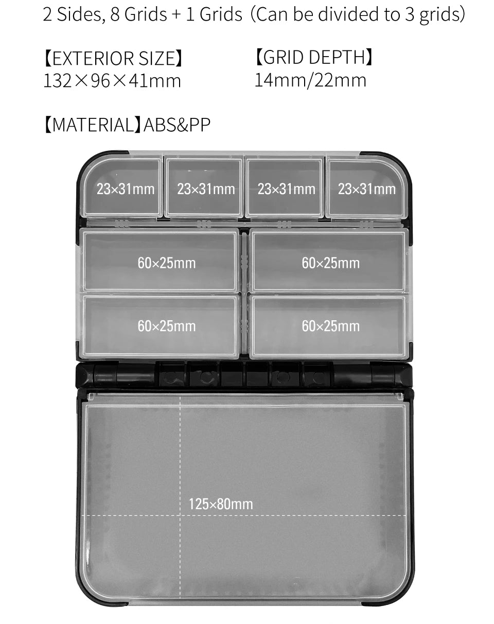 LUREHOLIC Fishing Tackle Box – Waterproof Organizer for Lures, Hooks, Jig Heads, Swivels, Snaps & Fishing Accessories Storage