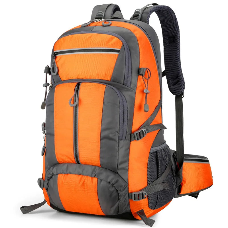 50L Nylon Backpack Camping Bag Outdoor Sport Hiking Trekking Climbing Travel Shoulder Reflective Shoes Luggage Outdoor Men Bag