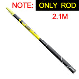 JOSBY Telescoping Foldable Fishing Landing Net – 2.1m/3m/4m Lightweight Carbon Fiber Pole for Carp & Sea Fishing