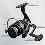 Full Metal Spinning Fishing Reel – 5.2:1 Gear Ratio, 12kg Max Drag, All-Purpose Reel