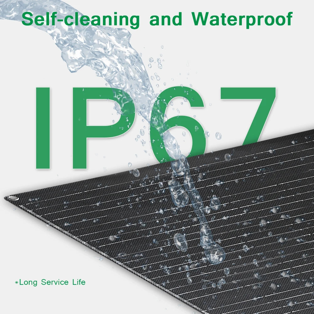 High Efficiency ETFE Flexible Solar Panel Monocrystalline 100W 200W 300W 400W Kit for 12V Battery Charger Off-Grid Power Camping