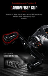 SEASIR Cast X2 Baitcasting Reel – 7.3:1 Gear Ratio, Hybrid Ceramic Bearings, Carbon Fiber Washer, Dual Bearing System & N52 Brake